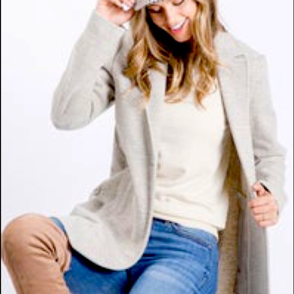 Gray Herringbone Coat